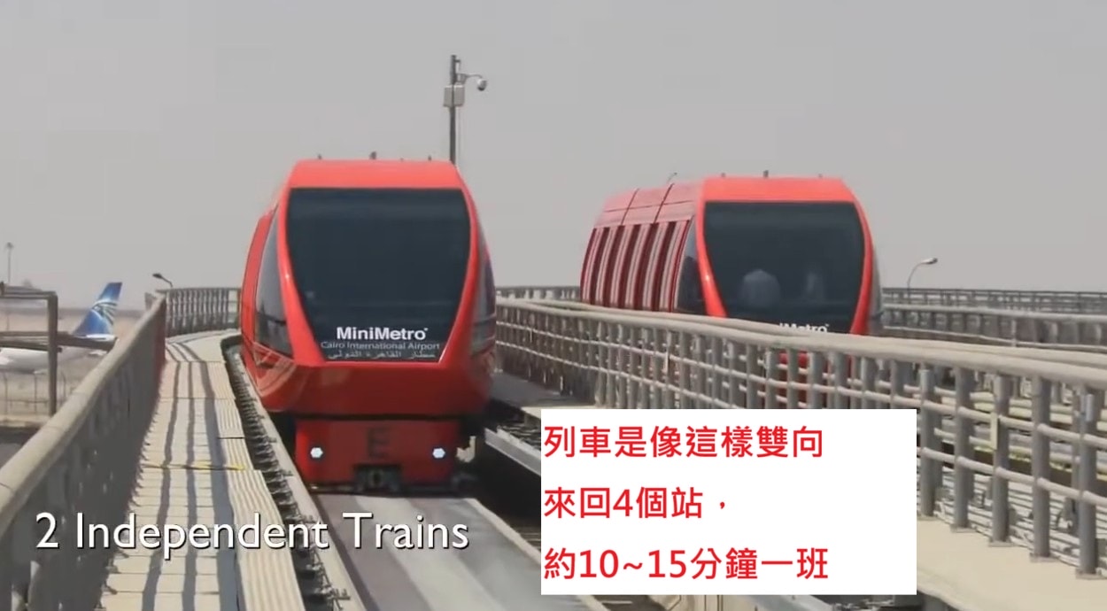 開羅機場轉國內線攻略｜T2 到 T1 交通方式 APM Mini Metro 機場內捷運